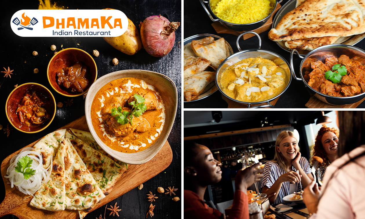 Indiaas 3-gangendiner naar keuze bij Dhamaka Indian Restaurant
