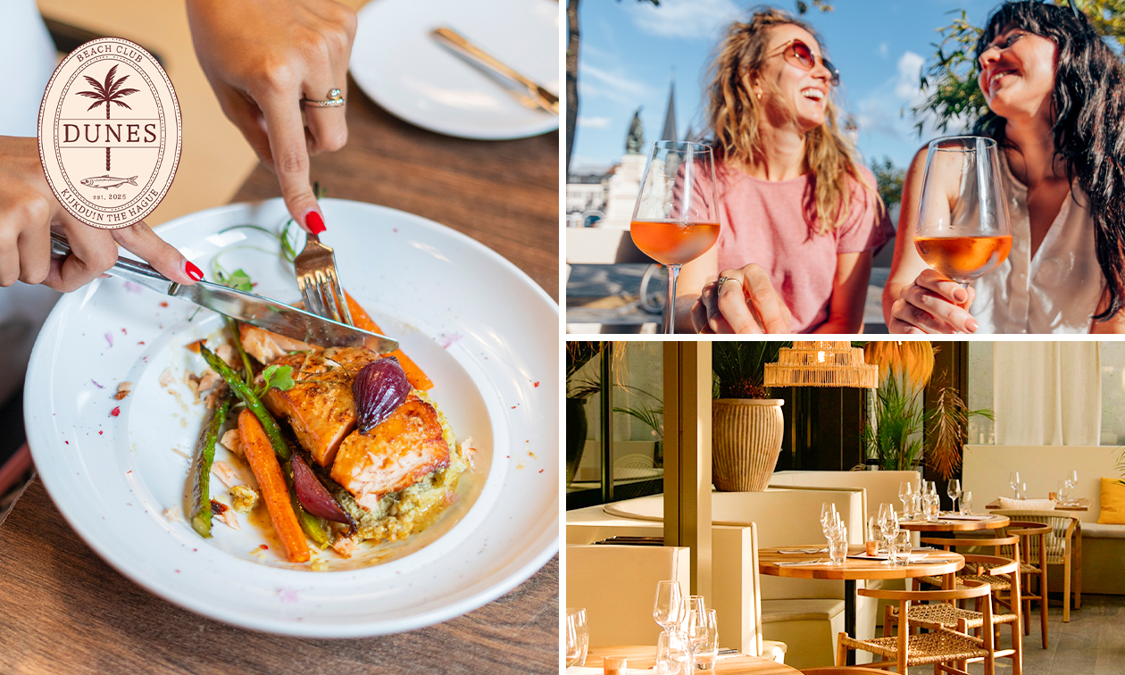 2- of 3-gangendiner à la carte of dinnershow + 4-gangendiner bij Dunes Beachclub