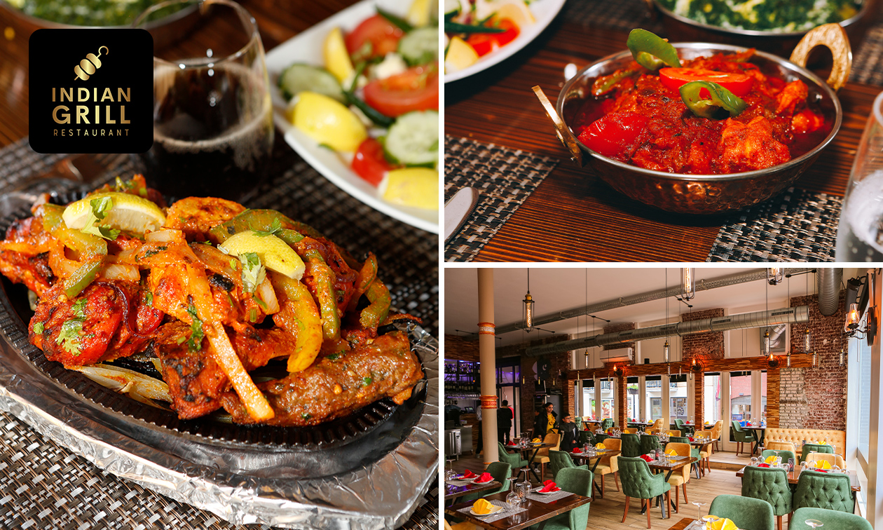 Indiaas 3-gangen keuzediner of -lunch bij Indian Grill Restaurant
