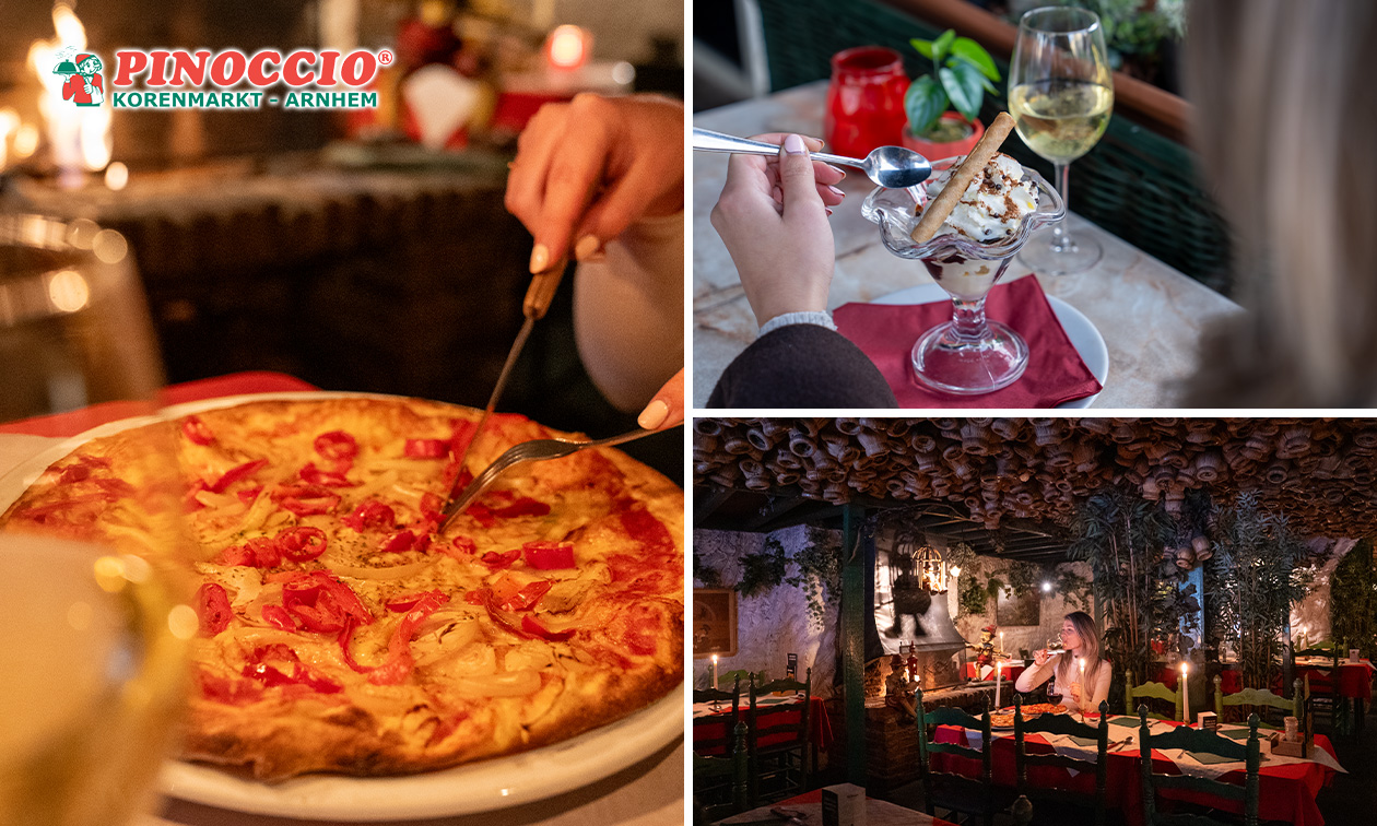 3-gangen keuzediner + brood vooraf bij Pinoccio de Korenmarkt