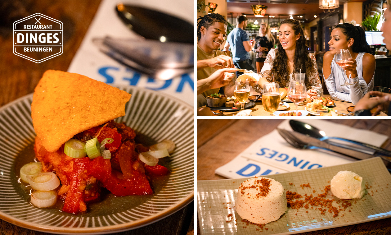 4 rondes tapas incl. 1 bijgerecht bij Restaurant Dinges