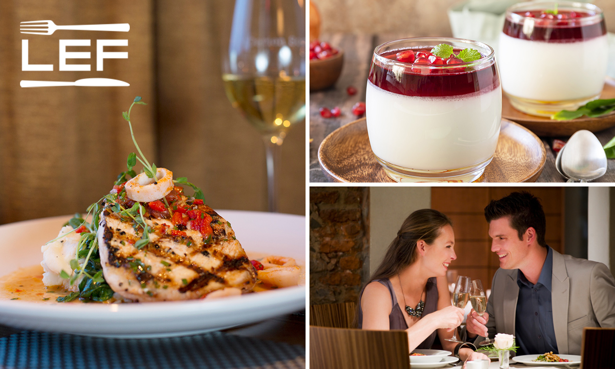 2-, 3- of 4-gangen keuzediner bij Restaurant LEF