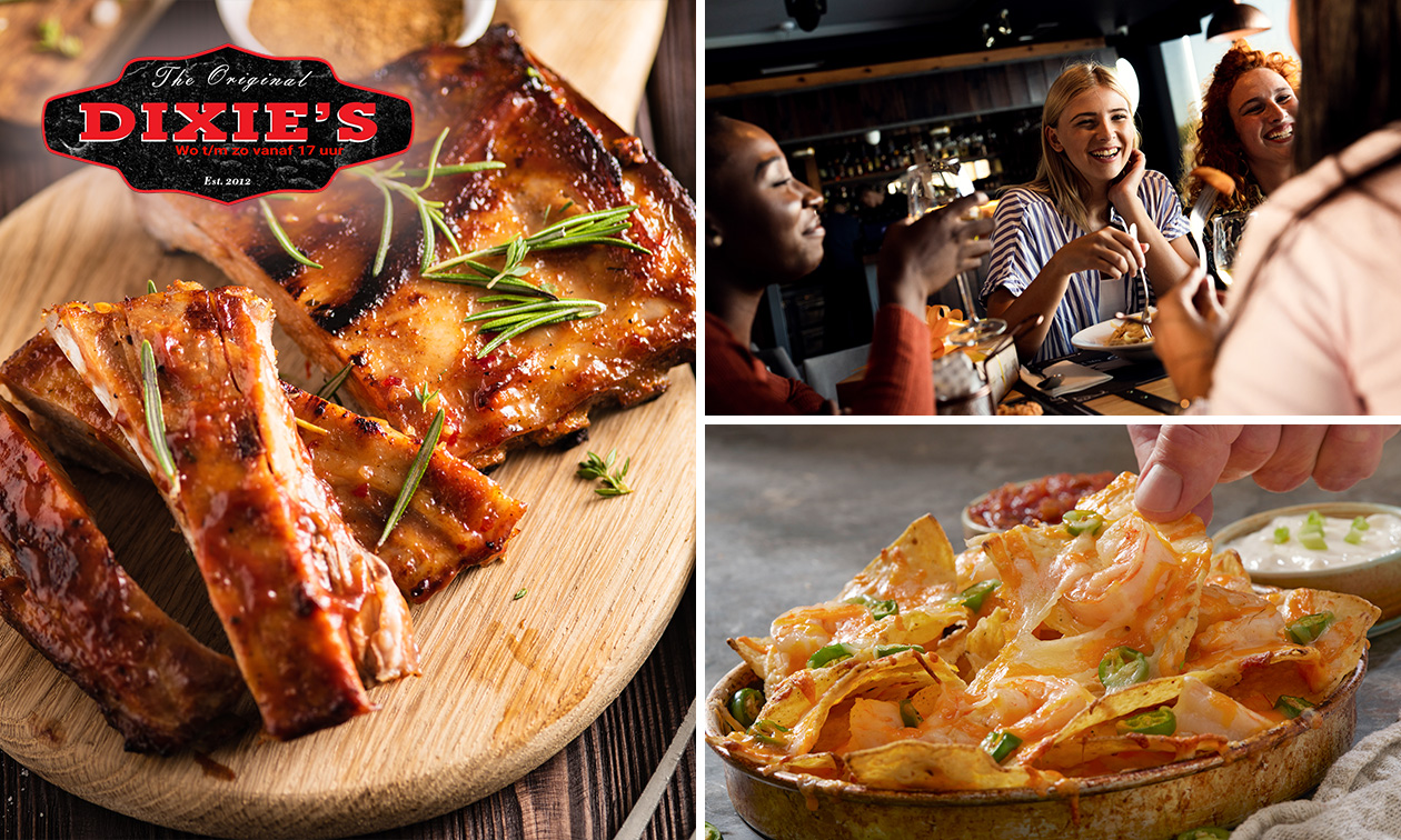 Amerikaans 3-gangendiner met vrije keuze van de kaart bij Steakhouse Dixie's